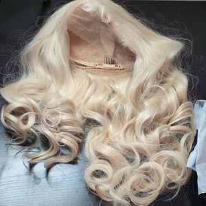30 In Synthetic 613 Blonde Wig 220% Density 13x6 HD Lace Front